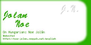 jolan noe business card
